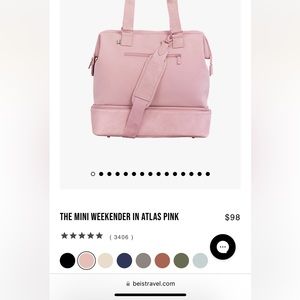 Beis Mini Weekender Atlas Pink